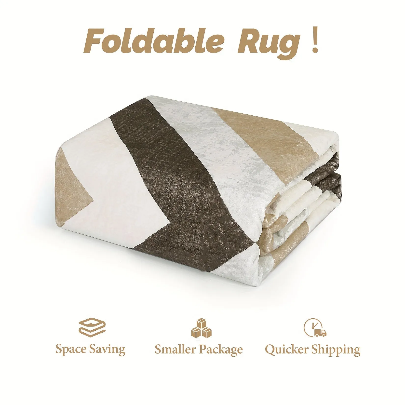 1 PC Modern Area Rug Large Living Room Rug Washable Rug Stain Resistant Easy Cleaning Indoor Carpet Non Slip Non Shedding Area Rug Low Pile Soft Floor Cover Folding Area Rug For Bedroom Dining Room Office, Brown