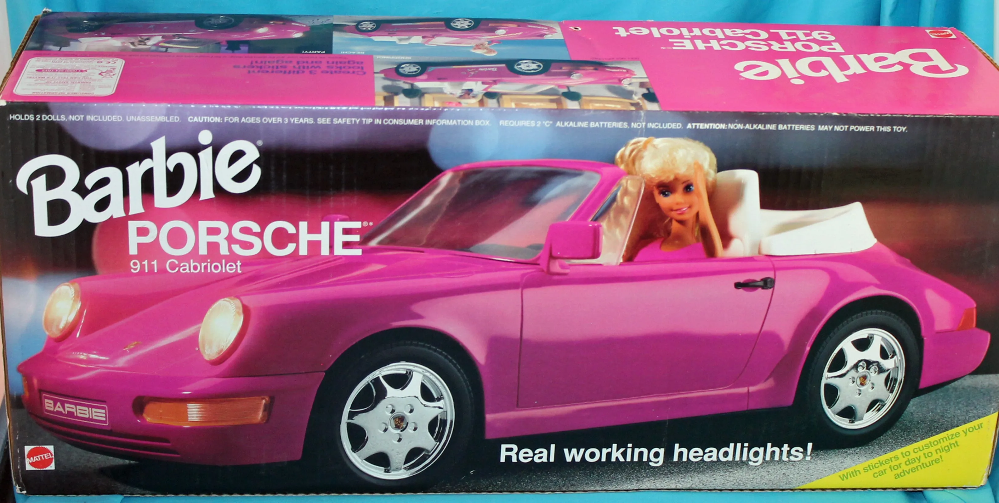 1992 Pink Porsche 911 Cabriolet Barbie Car (1084)