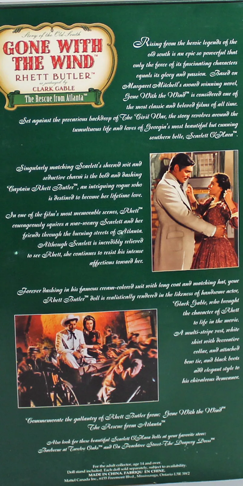 2001 Gone With The Wind Rhett Butler Barbie (53854)