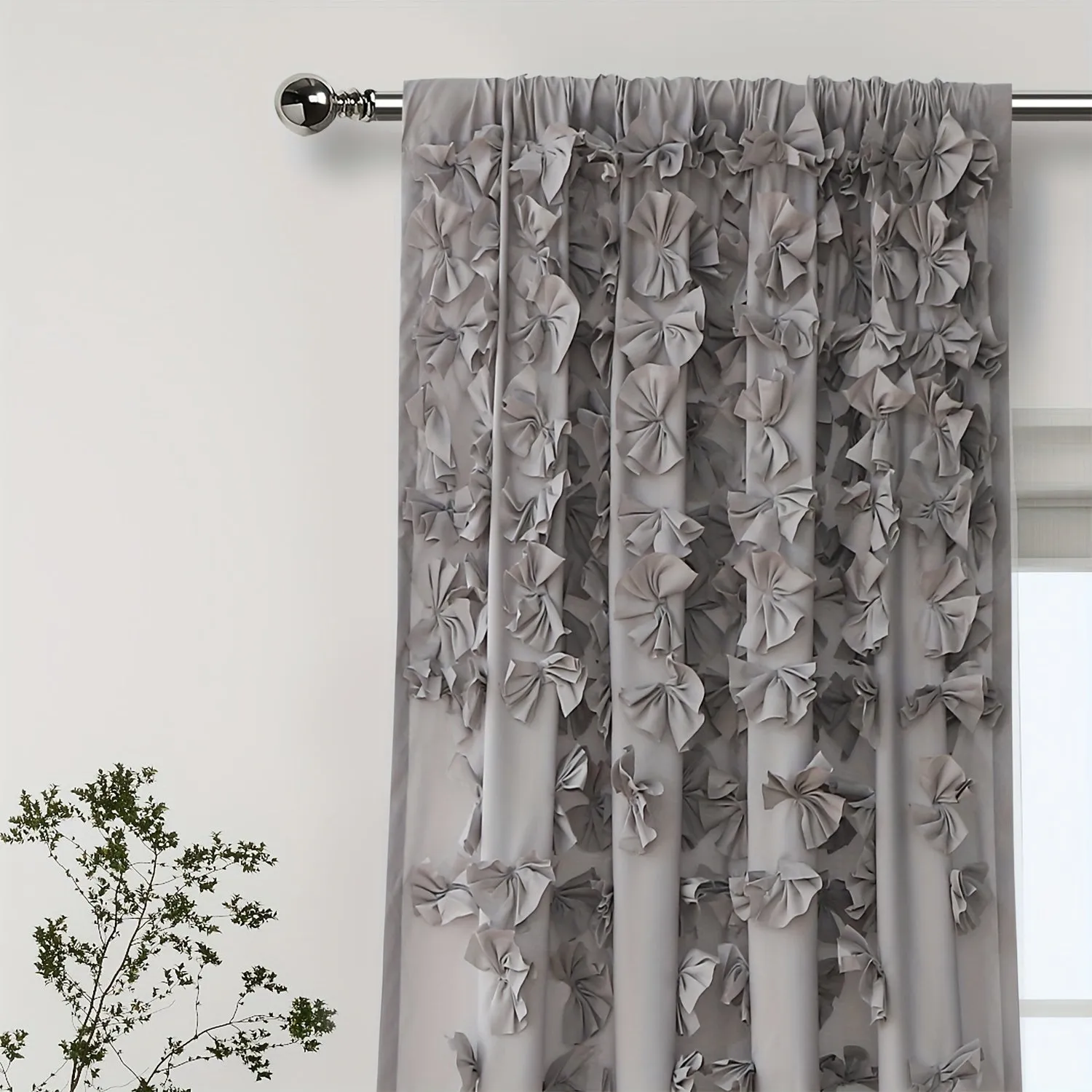 2PC Butterflies Window Curtains For All Seasons