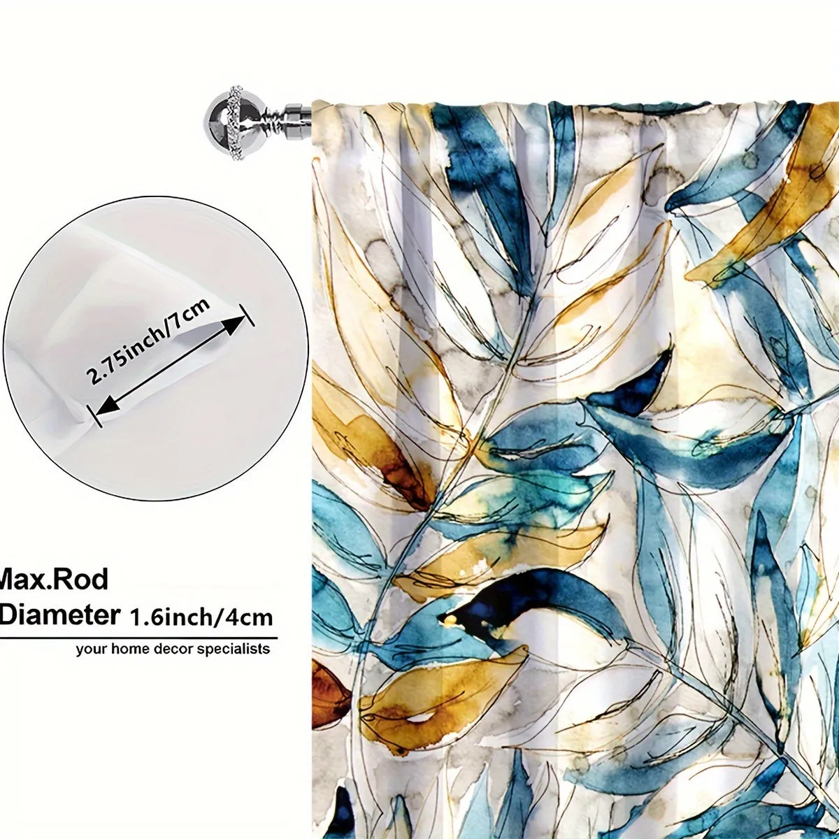 2pcs abstract colorful leaves 100% full blackout covered film waterproof curtain 3D digital printing bedroom living room home decoration thread curtain