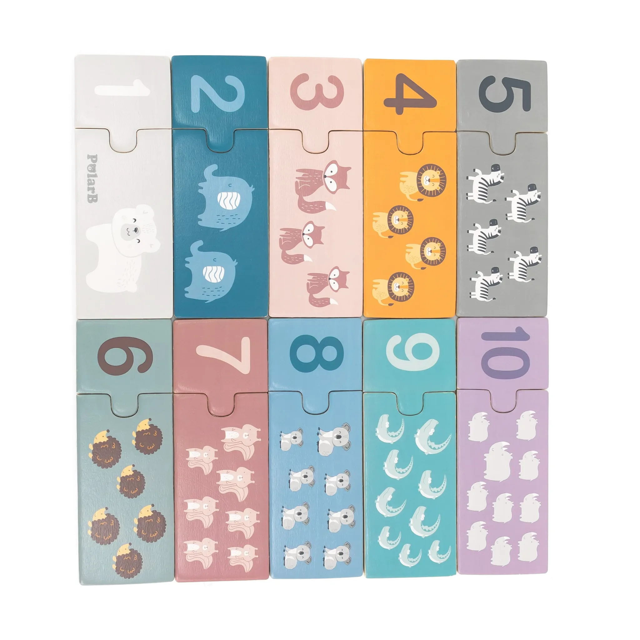 Animal Number Puzzle - Count to 10