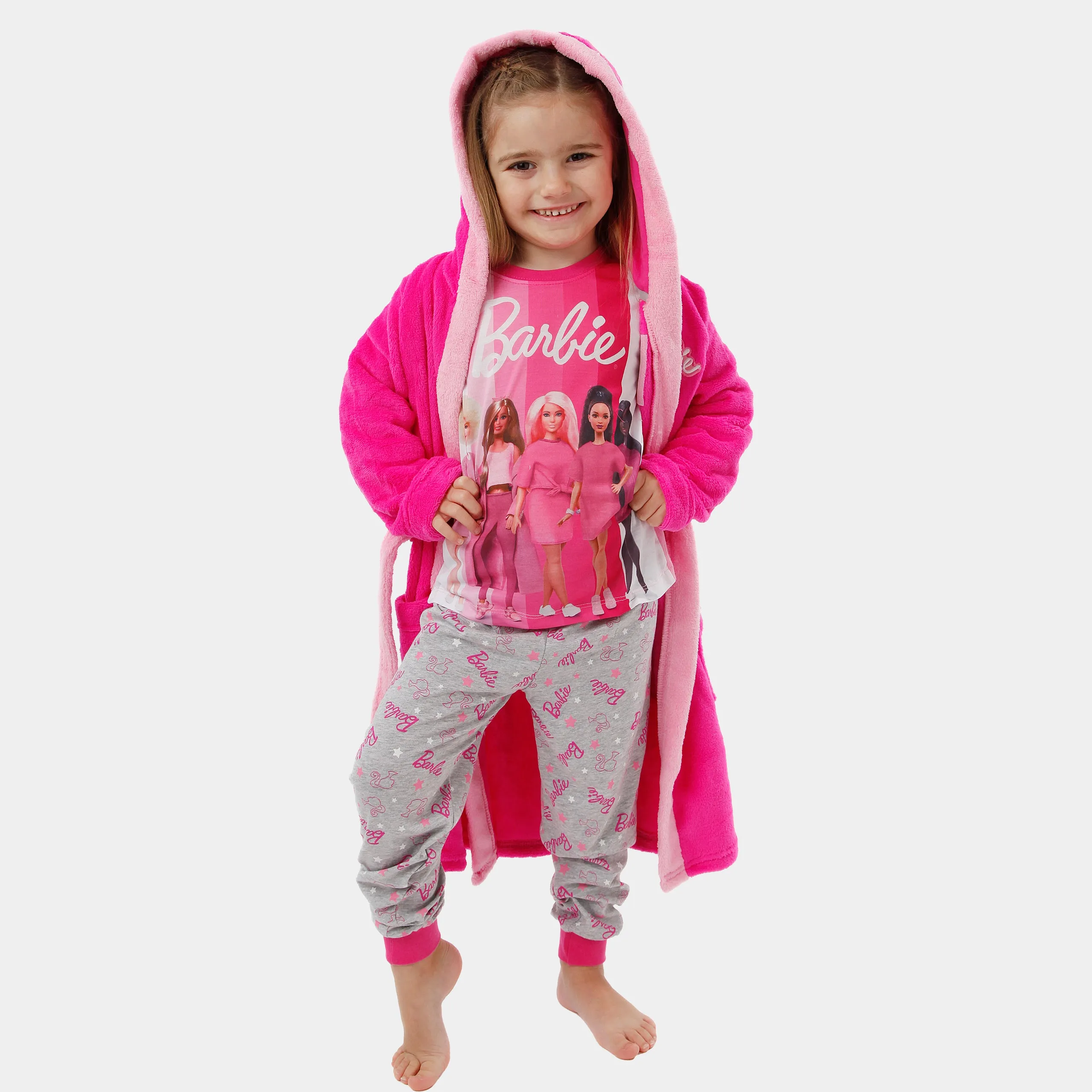 Barbie Pyjamas and Dressing Gown Set
