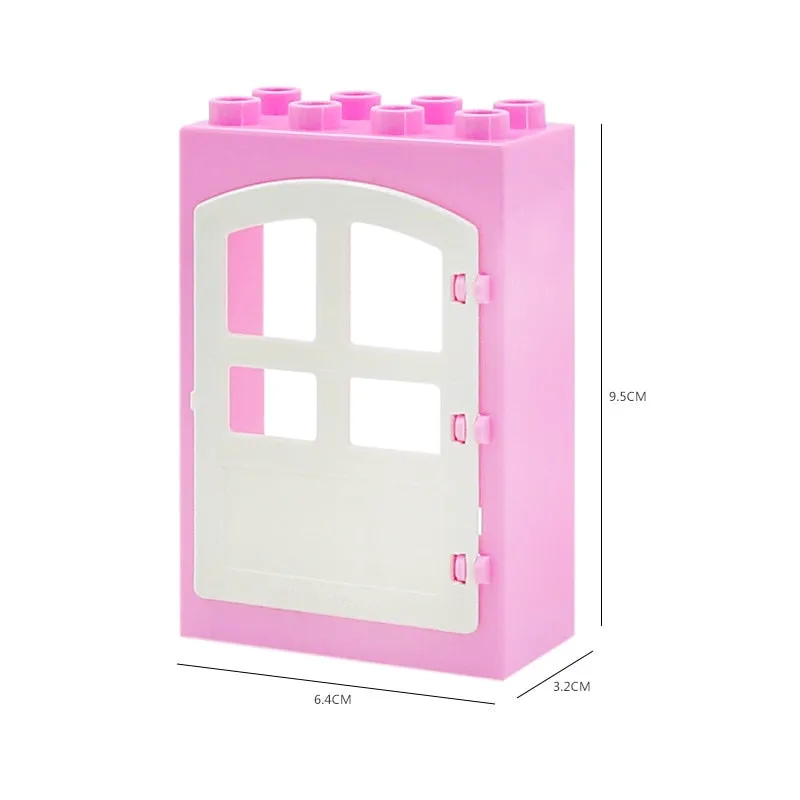 Big Building Blocks Dolls Home Roof Wall