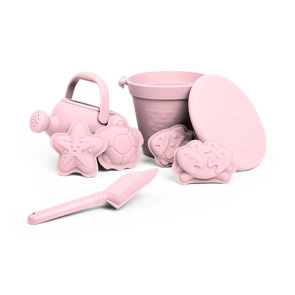 Bigjigs Silicone Beach Toys Bundle - Blush Pink