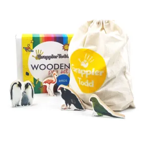 Birds Wooden Toys for Kids- 12 Pieces