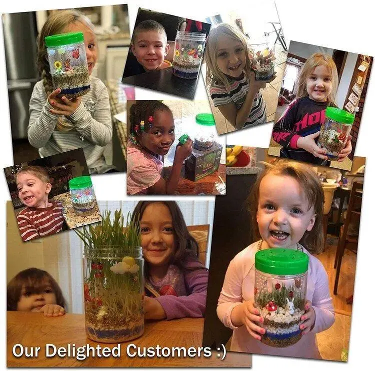 Dan&Darci Light-up Terrarium Kit for Kids with LED Light on Lid