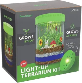 Dan&Darci Light-up Terrarium Kit for Kids with LED Light on Lid
