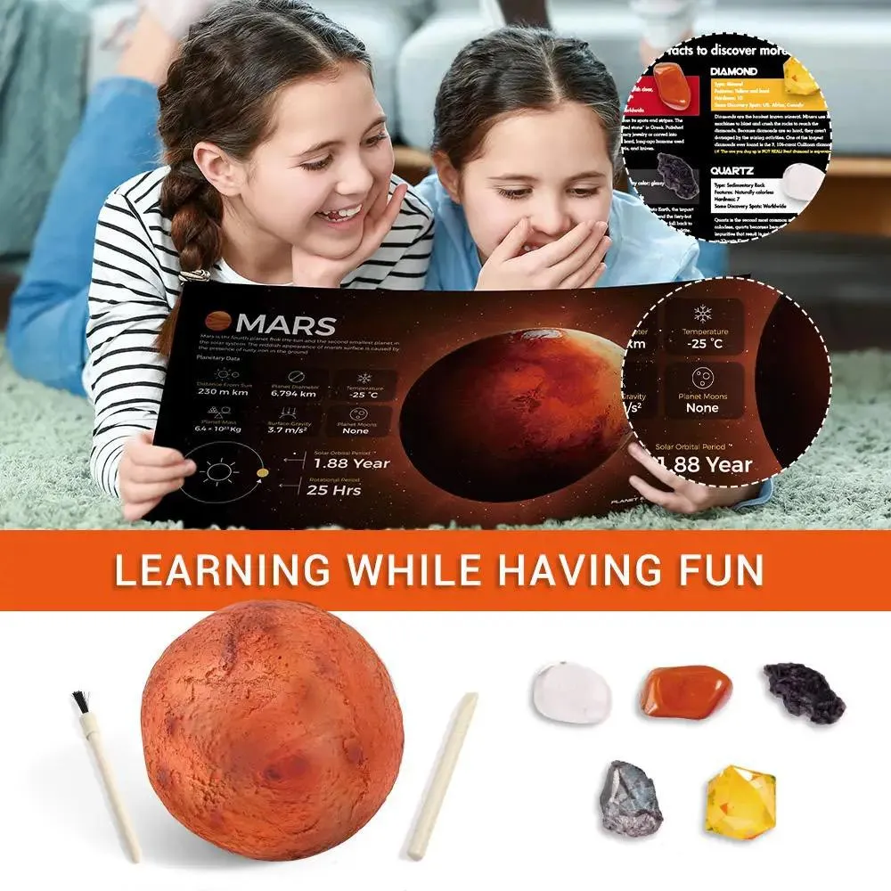 DIY Planet Toy Set For Kid Gemstone Mineral Dig It Out