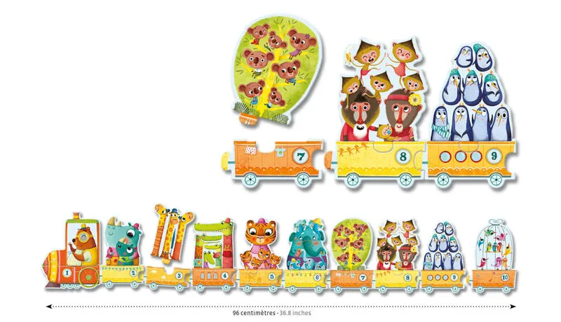 Djeco Duo I Count Puzzle_Train Numbers Counting Toy