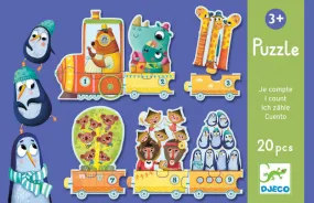 Djeco Duo I Count Puzzle_Train Numbers Counting Toy