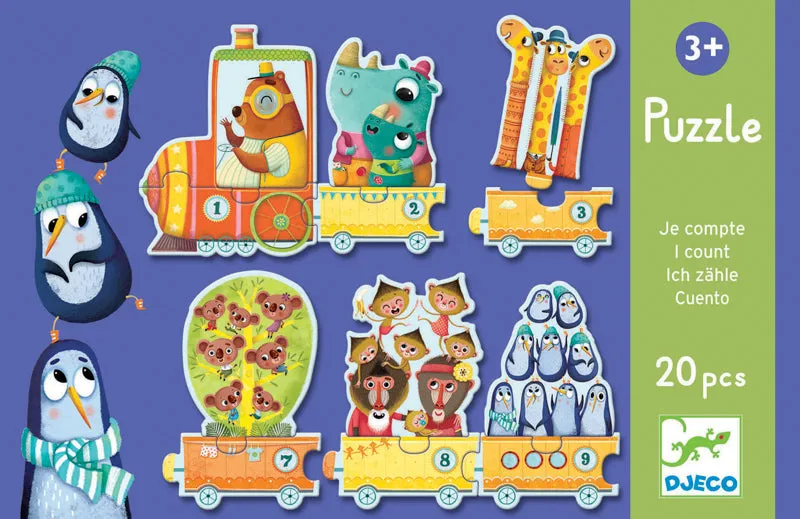 Djeco Duo I Count Puzzle_Train Numbers Counting Toy