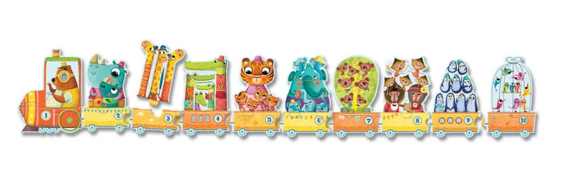 Djeco Duo I Count Puzzle_Train Numbers Counting Toy