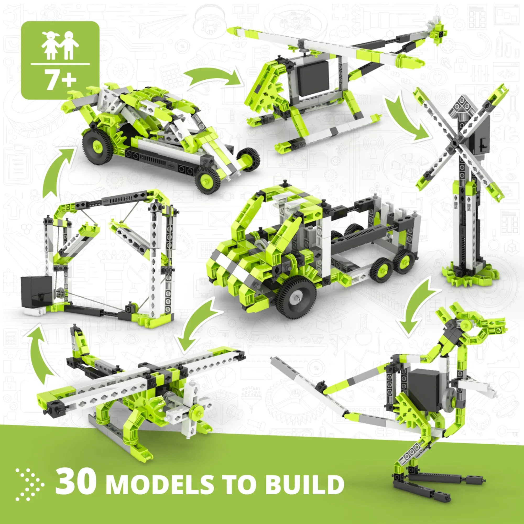 Engino Creative Builder 30 Models Motorized Set – Multi Model Set