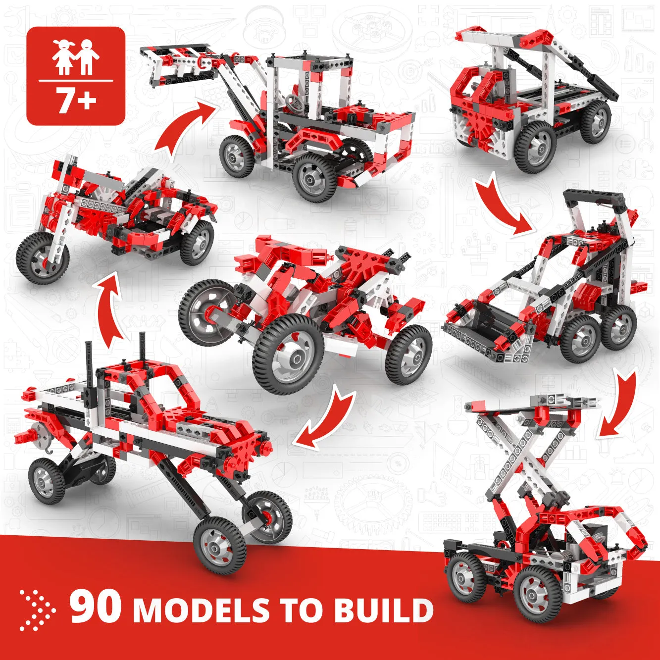 Engino Creative Builder 90 Models Motorized Set - Multi Model Set