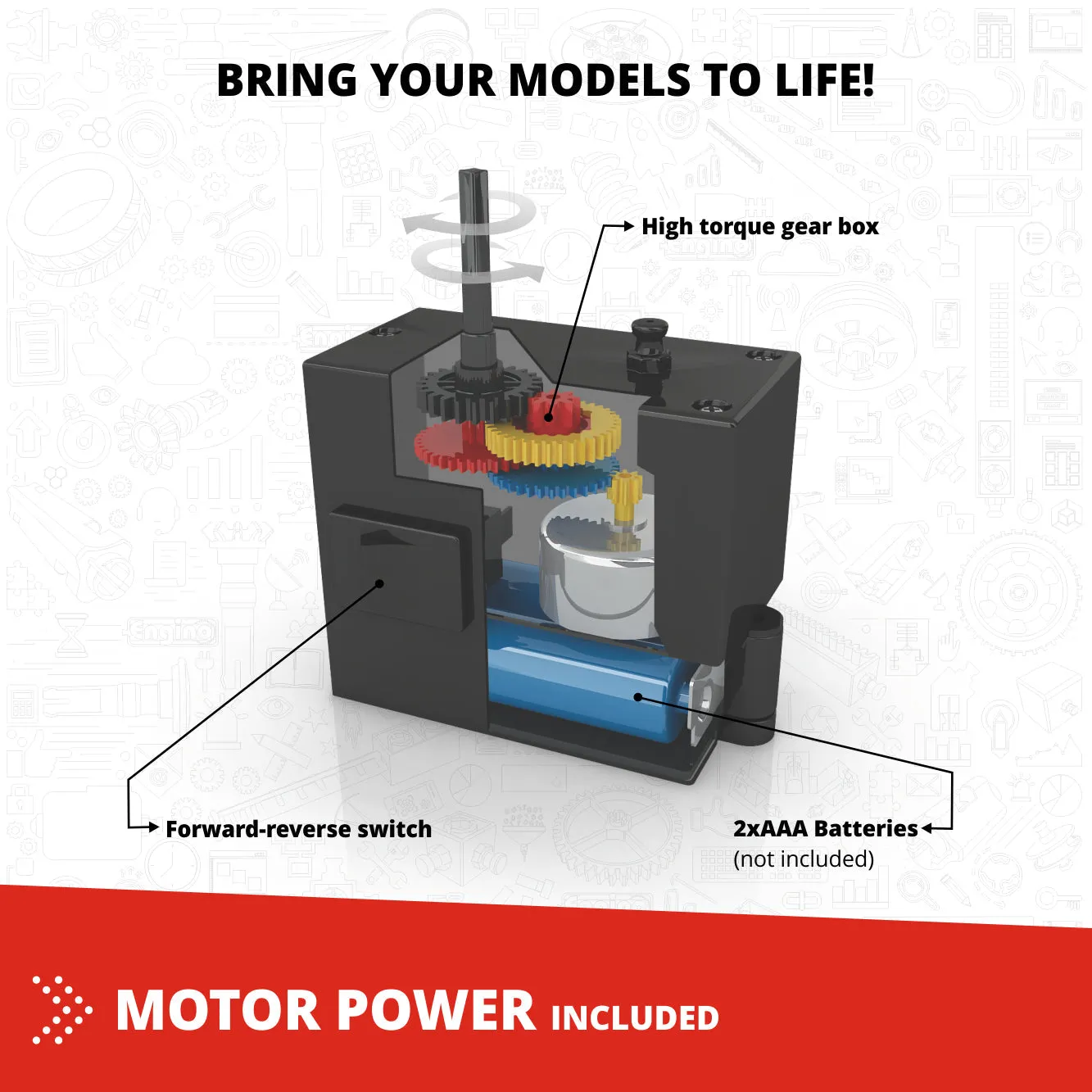 Engino Creative Builder 90 Models Motorized Set - Multi Model Set