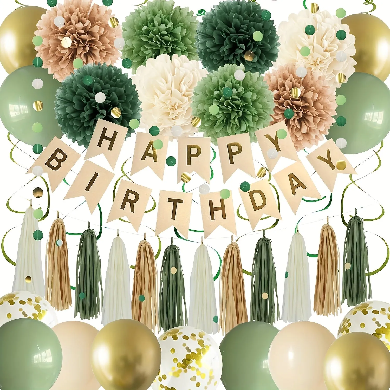 Green Birthday Party Decorations