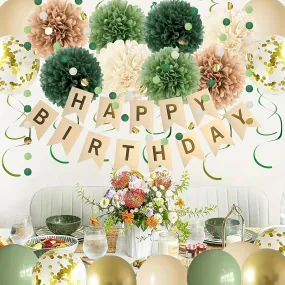 Green Birthday Party Decorations