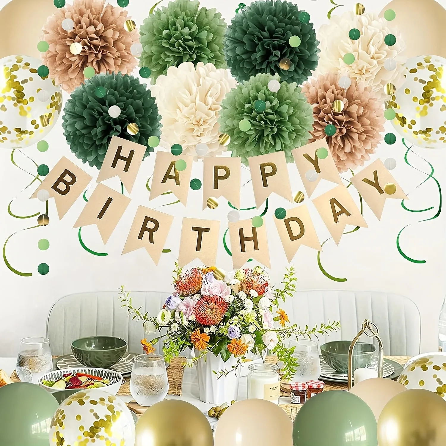 Green Birthday Party Decorations