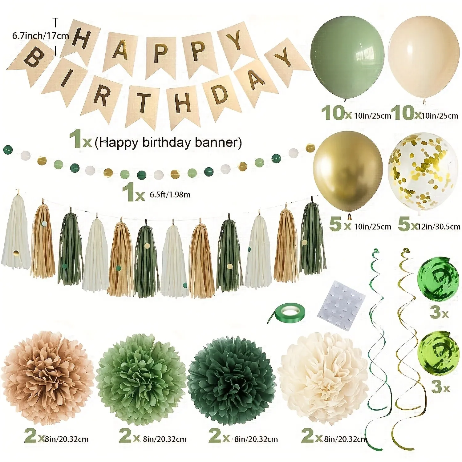 Green Birthday Party Decorations