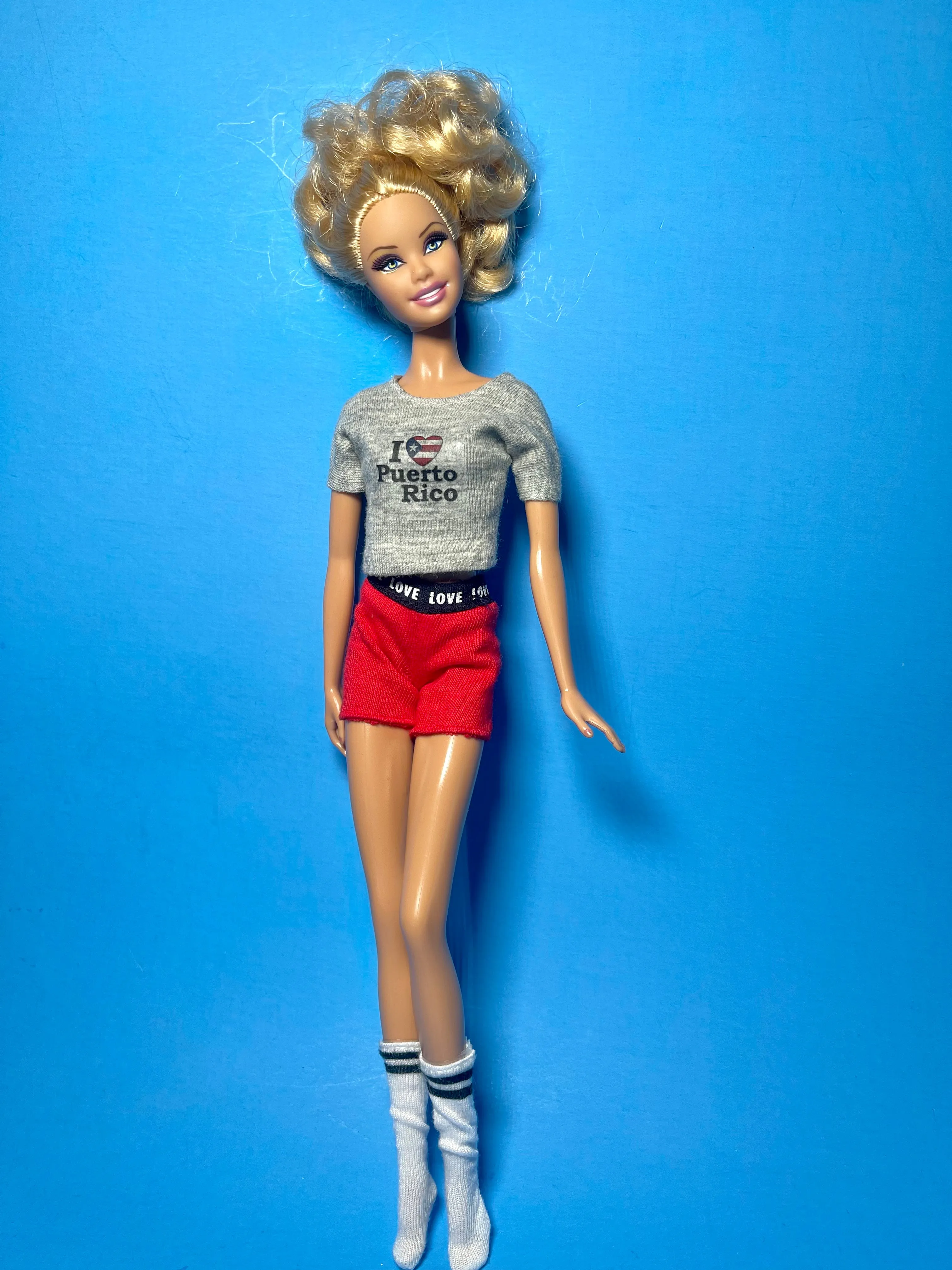 Grey Barbie Doll T shirt “I Love Puerto Rico”