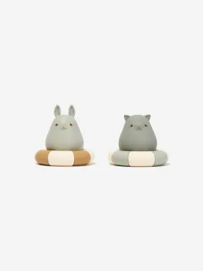 Konges Sløjd Kids 2 Pack Silicone Bath Toys Swim Ring in Almond