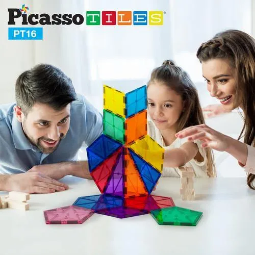 PicassoTiles PT16 3D Magnetic Building Block Tiles
