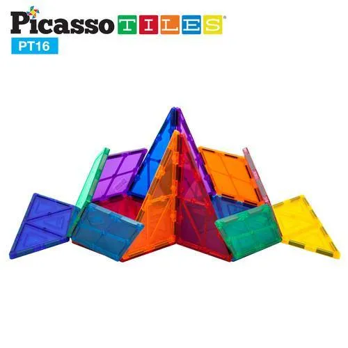 PicassoTiles PT16 3D Magnetic Building Block Tiles