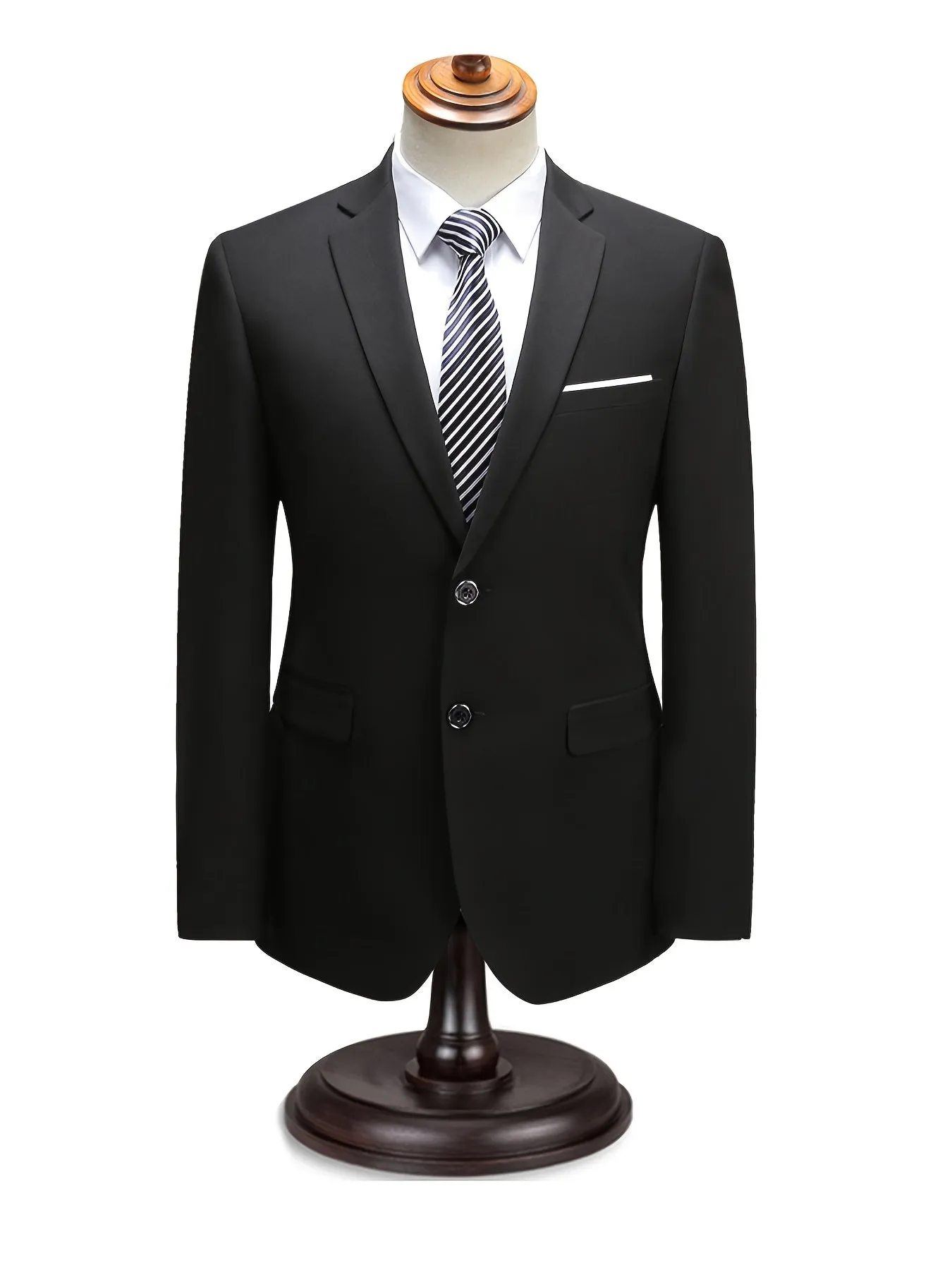 Riolio 2pcs Men's Suit Fashion Set Jacket Suit and Trousers Elegant Business Casual Banquet Party
