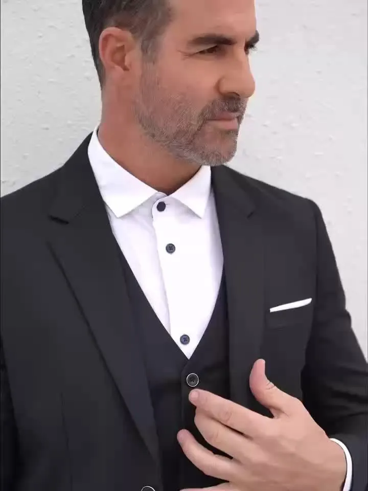 Riolio 2pcs Men's Suit Fashion Set Jacket Suit and Trousers Elegant Business Casual Banquet Party