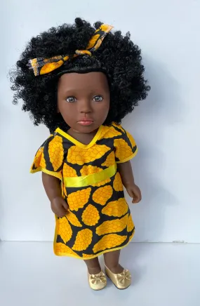 Shakura African Print Yellow Dress FREE Book (Limited collection)