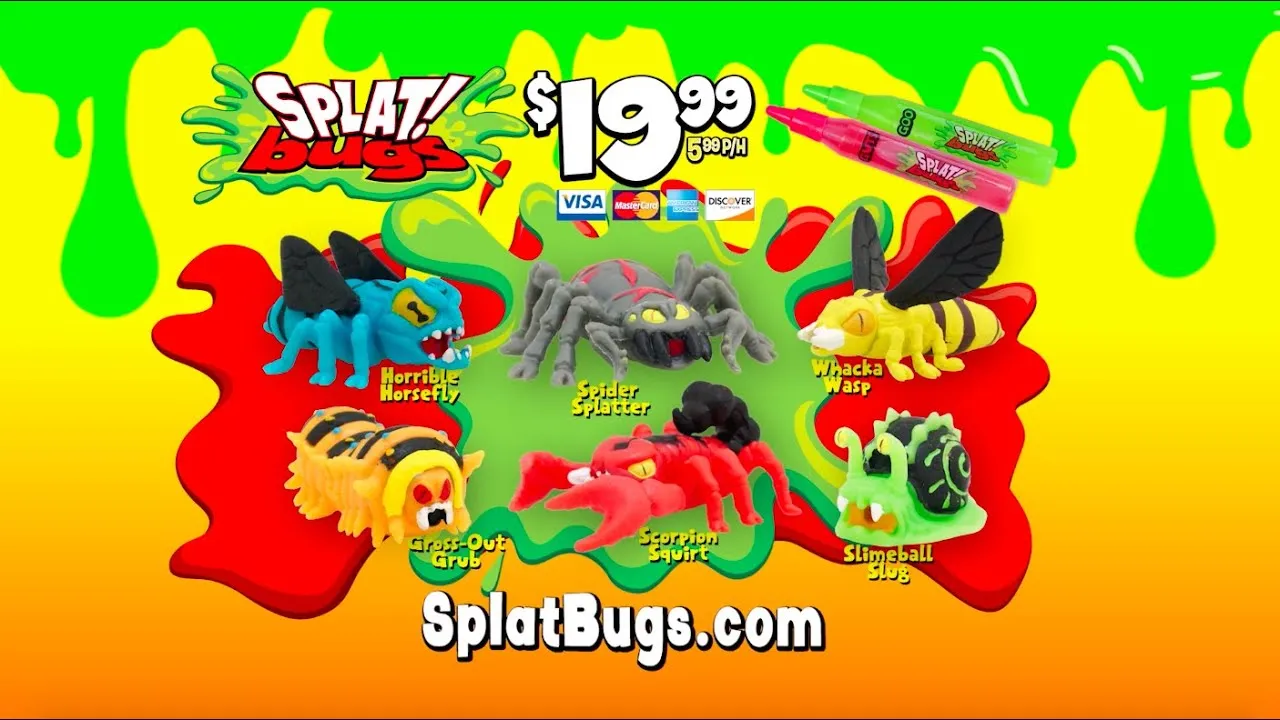 Splat Bug Ant Slug Roach Multicolor - Pack of 3