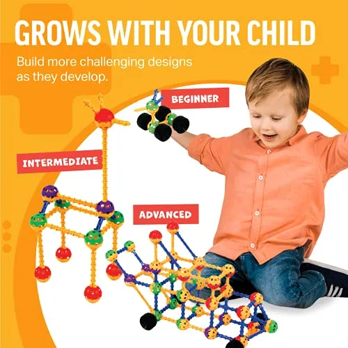 STEM Master - Educational Building Blocks Kit, 176 Pieces, Ages 4-8, Easter Basket Stuffers Gifts for Kids