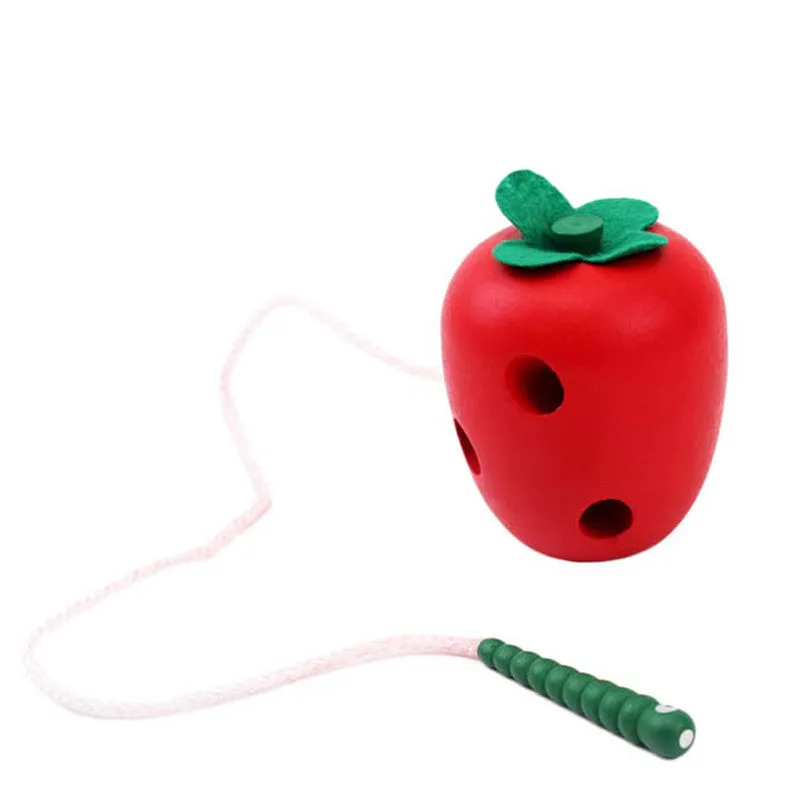 Unique Apple big insects Material wooden toy