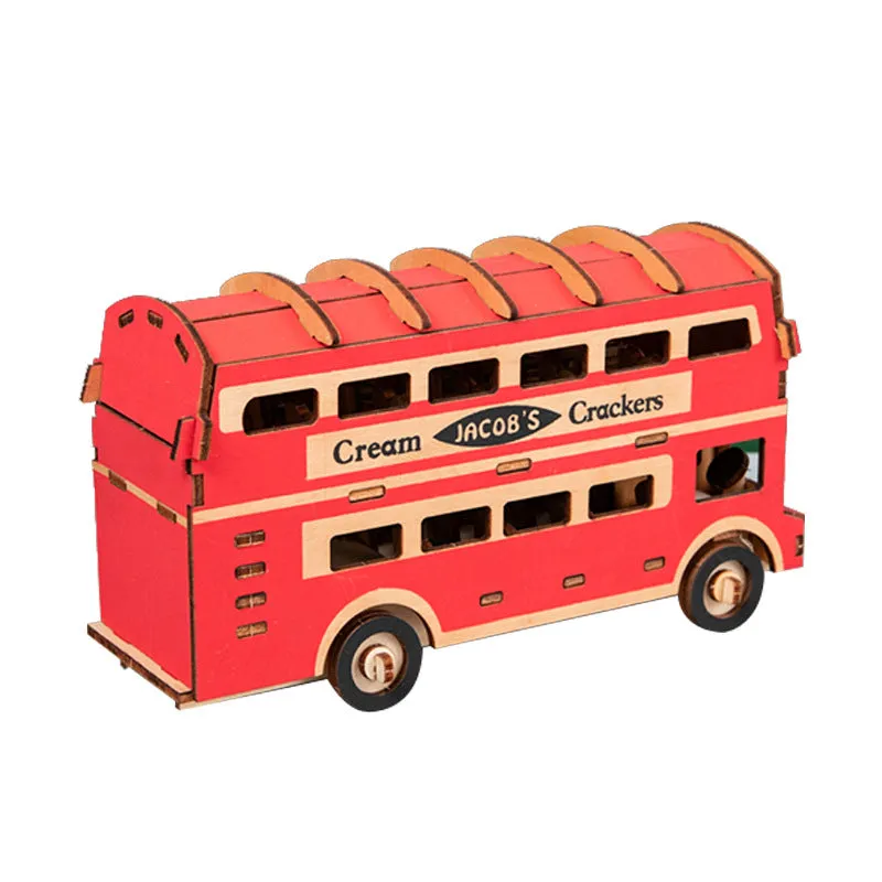 Wooden 3D Puzzle Car Educational Toy for Kids